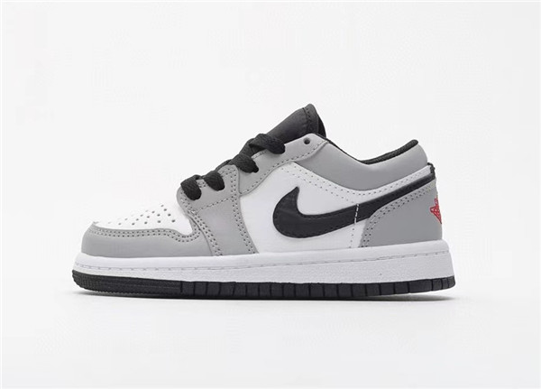 Youth Running Weapon Air Jordan 1 Grey/White Low Top Shoes 0072 Youth Running Weapon Air Jordan 1 Grey/White Low Top Shoes 0072